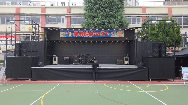 北区立赤羽小学校「赤羽納涼フェスタ2026」10t（大型）移動ステージトラックType-S